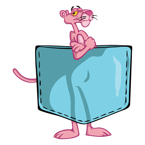 Щампа - Pink panter pocket