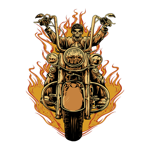 Bikers skull