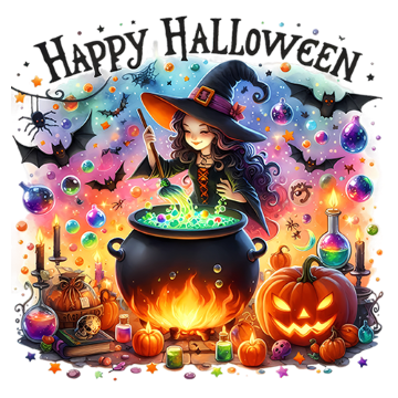Щампа - Happy Halloween - Young witch