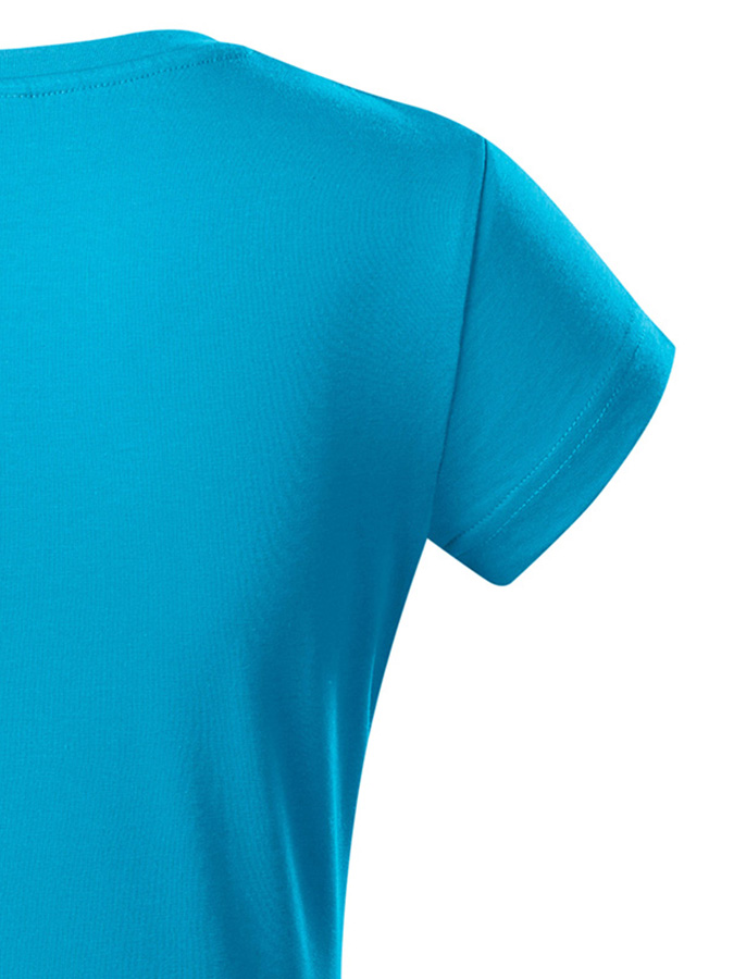 Азурна Дамска тениска V neck Malfini с печат по поръчка