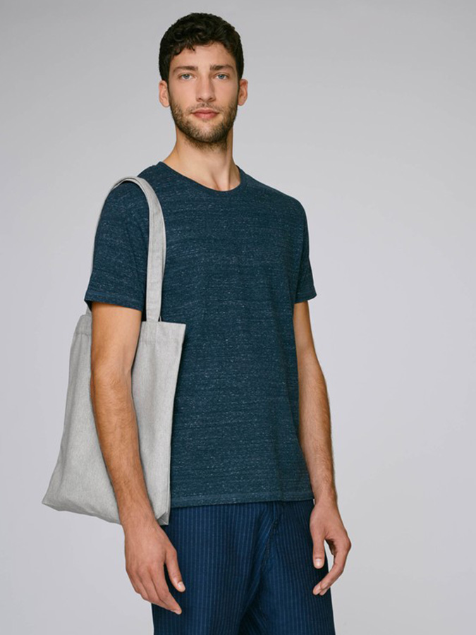 Меланж Плътна текстилна чанта Tote Bag с печат по поръчка